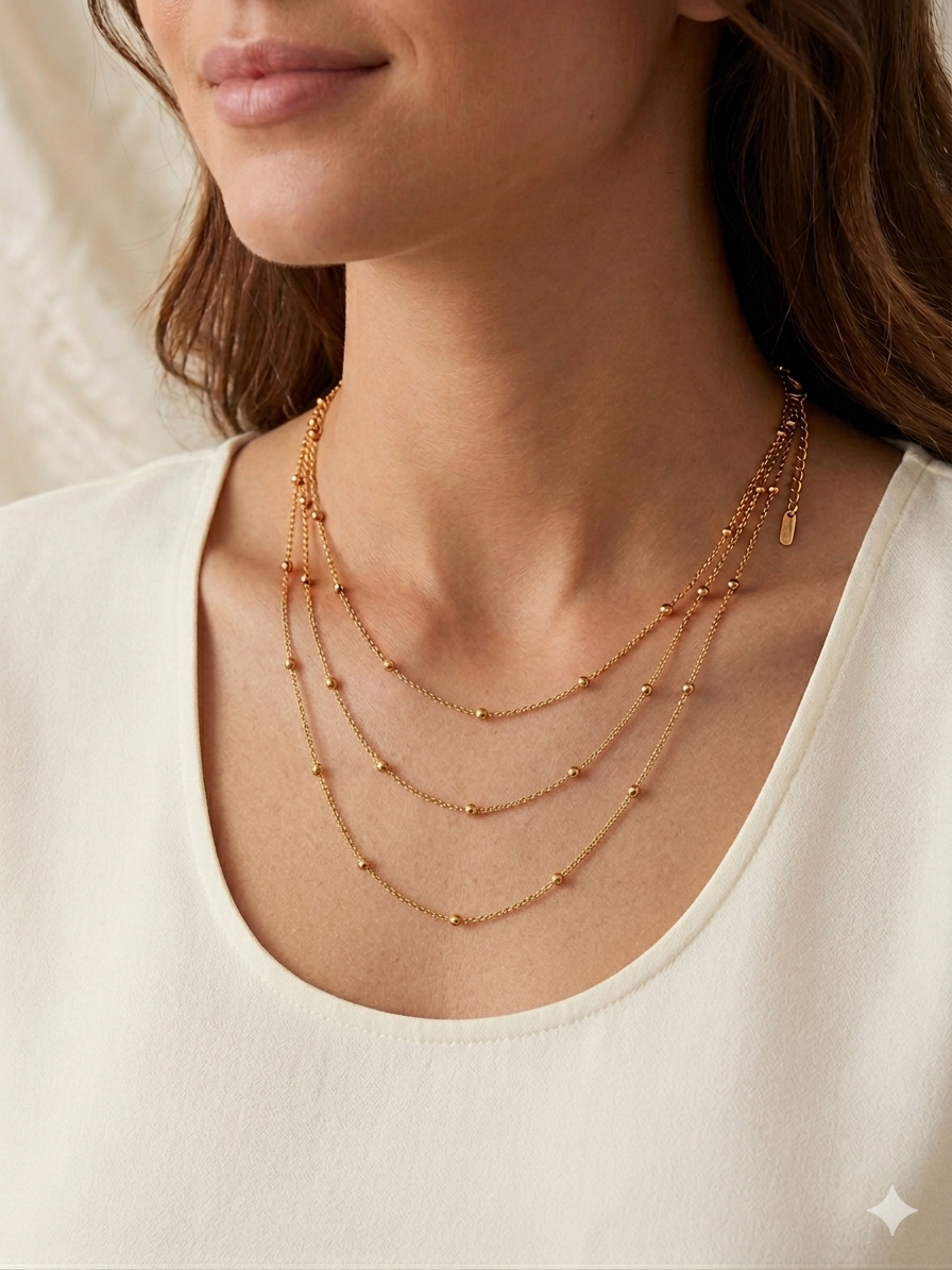 Collana triplo filo Beyourselfshop