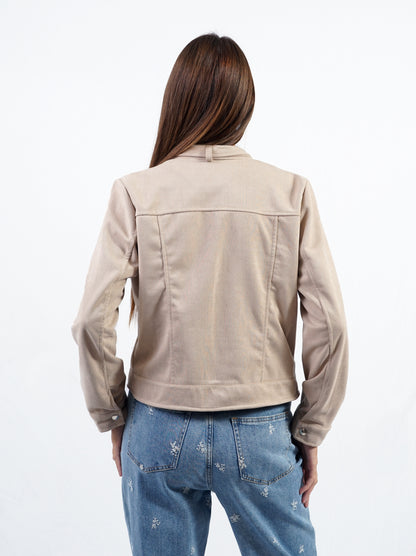 Scamosciato con bottoni