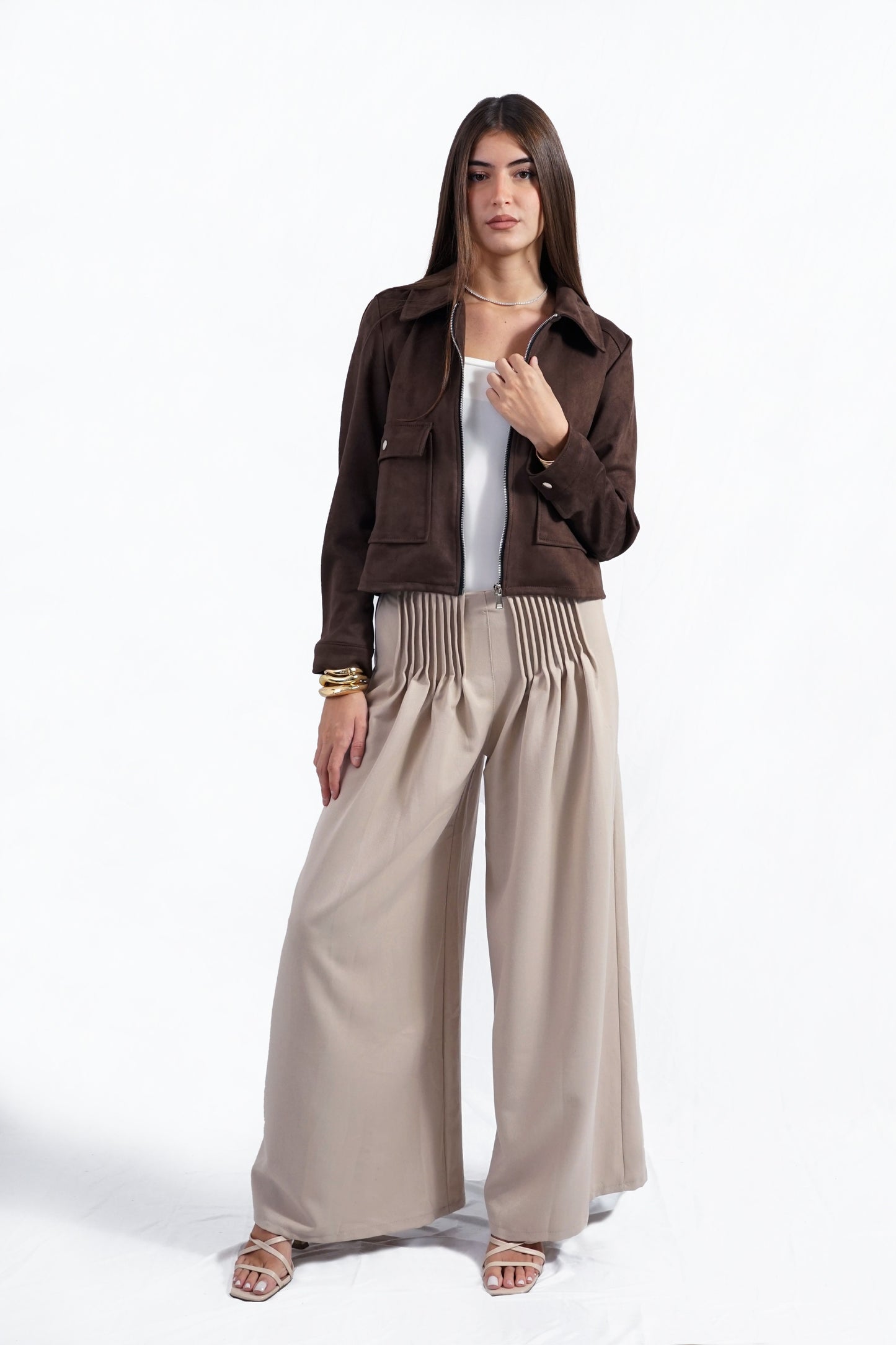 Pantalone con arricciature