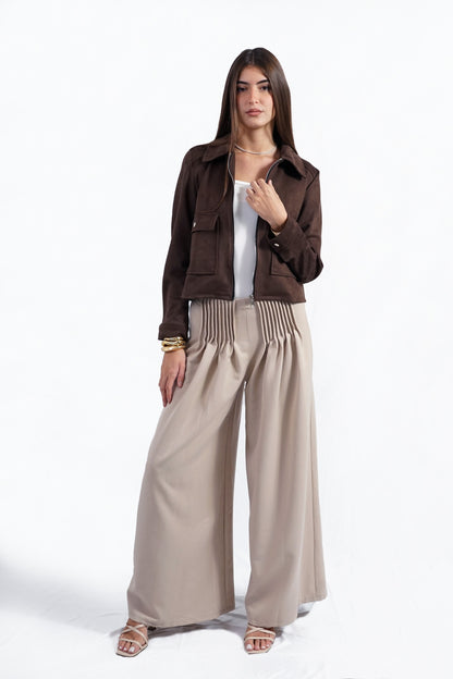 Pantalone con arricciature